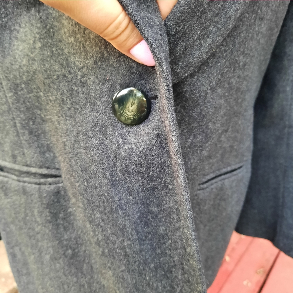 Pendleton Vintage 90's USA Wool Blazer Jacket Charcoal Gray - Picture 4 of 10
